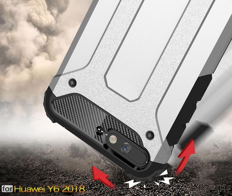 Huawei Y6 2018 Case Armor  Rugged Holster Case