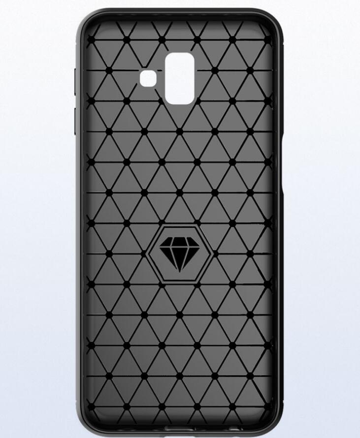Galaxy J6 Plus Case Carbon Fibre Shockproof Armour Case