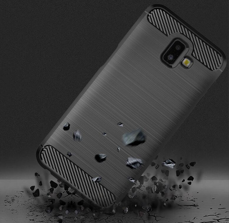 Galaxy J6 Plus Case Carbon Fibre Shockproof Armour Case
