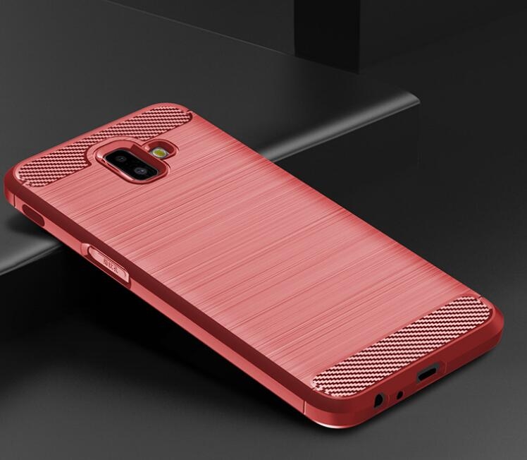 Galaxy J6 Plus Case Carbon Fibre Shockproof Armour Case