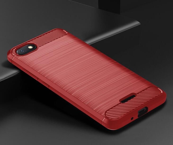 Xiaomi Redmi 6A Case Carbon Fibre Shockproof Armour Case