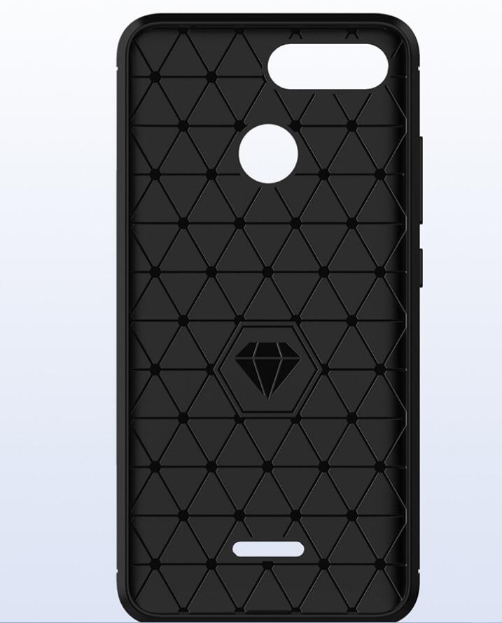Xiaomi Redmi 6 Case Carbon Fibre Shockproof Armour Case