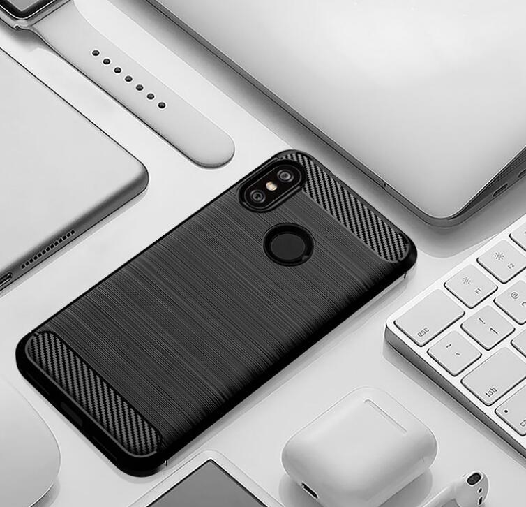 Xiaomi Redmi 6 Pro Case Carbon Fibre Shockproof Armour Case