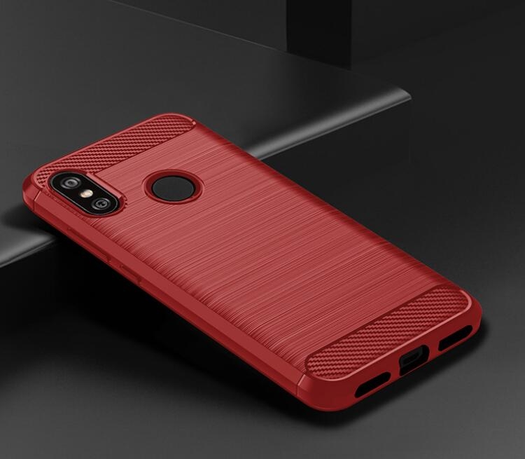 Xiaomi Redmi 6 Pro Case Carbon Fibre Shockproof Armour Case
