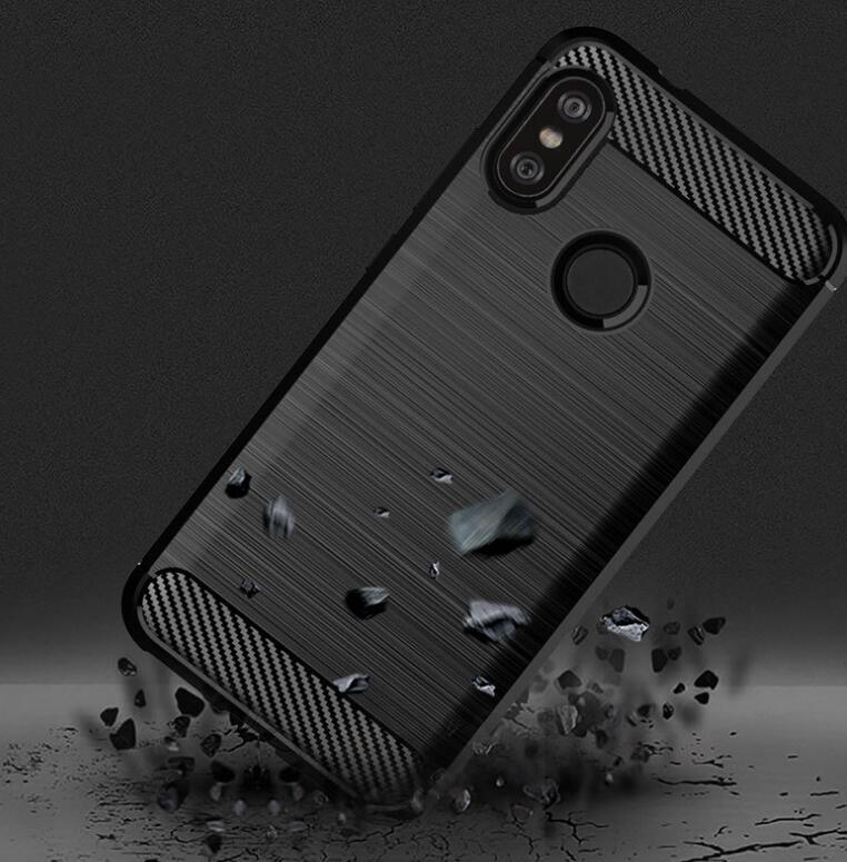 Xiaomi Redmi 6 Pro Case Carbon Fibre Shockproof Armour Case