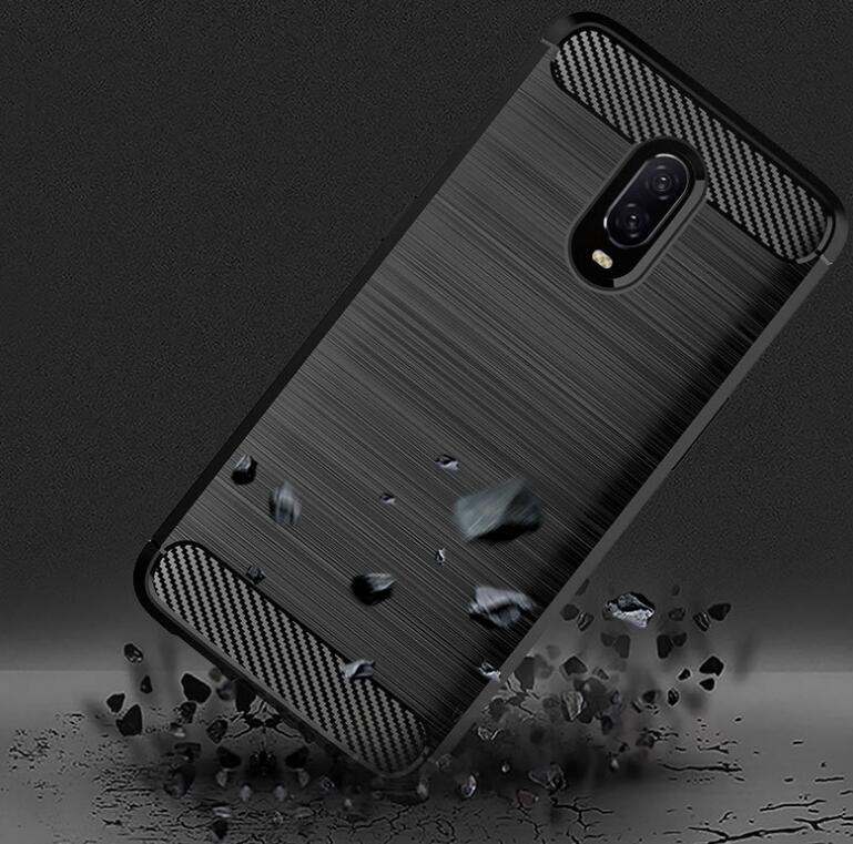 OnePlus 6T Case Carbon Fibre Shockproof Armour Case