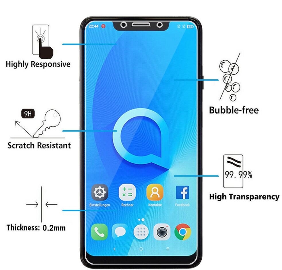 alcatel 5v Tempered Glass Screen Protector