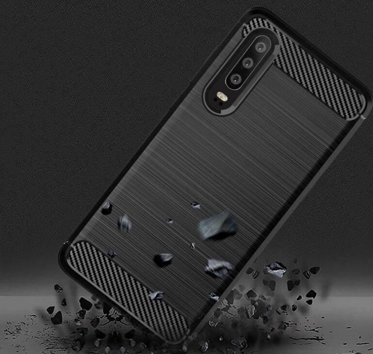 Huawei P30 Case Carbon Fibre Shockproof Armour Case