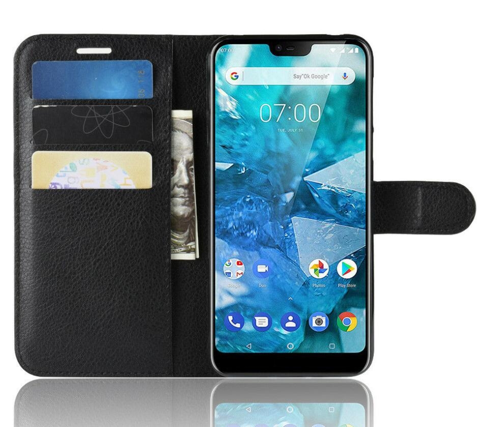 Nokia 7.1 wallet leather case