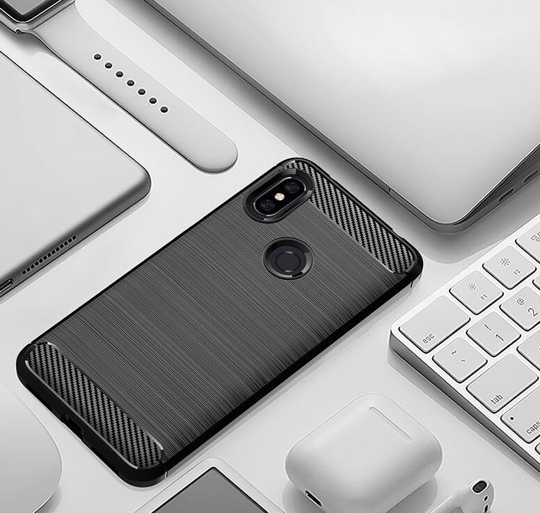 Xiaomi Redmi Note 6 Pro Case Carbon Fibre Shockproof Armour Case