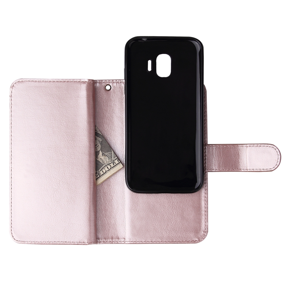 Galaxy J2 Pro 2018 Case double wallet leather case detachable