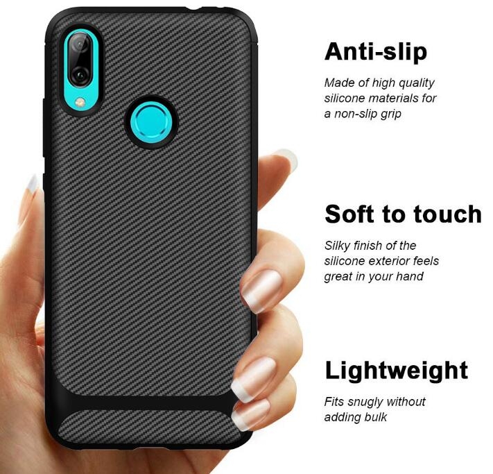 Huawei P smart 2019 case impact proof rugged case with carbon fiber