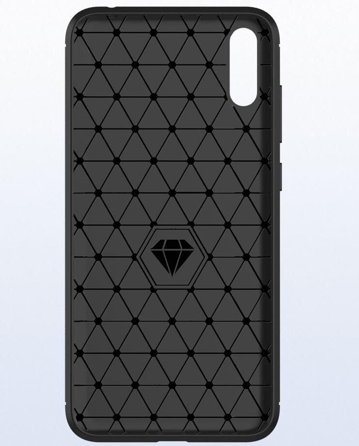 Huawei Y7 Pro 2019 Case Carbon Fibre Shockproof Armour Case