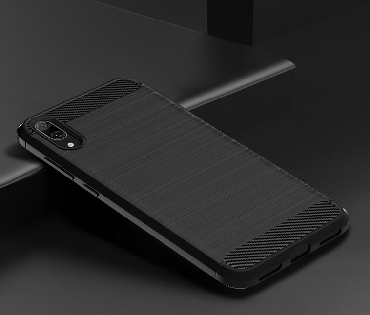 Huawei Y7 Pro 2019 Case Carbon Fibre Shockproof Armour Case