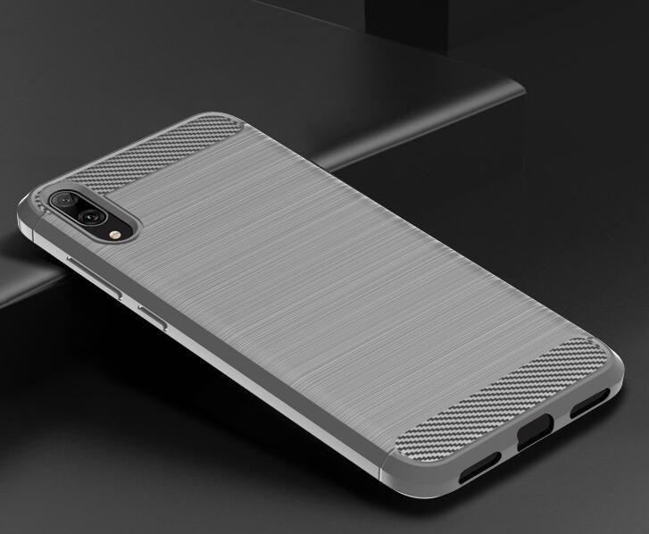 Huawei Y7 Pro 2019 Case Carbon Fibre Shockproof Armour Case