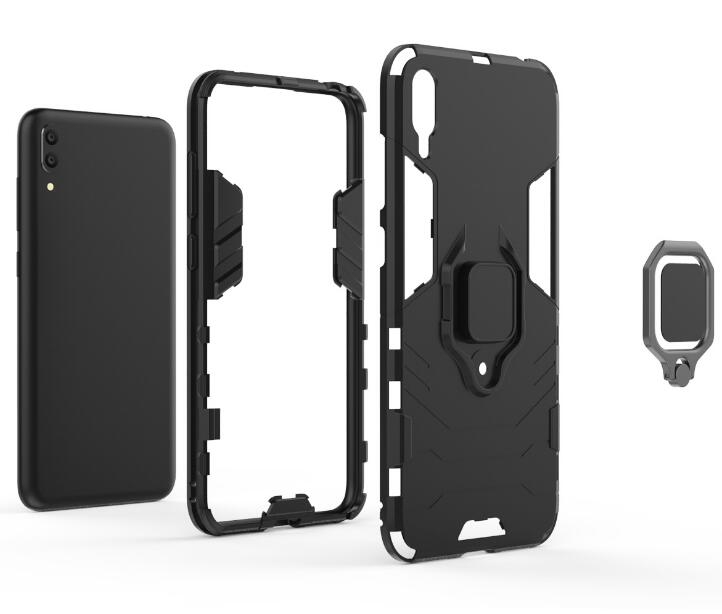 Huawei Y7 Pro 2019 Case Heavy Duty Ring Rotate Kickstand Case Cover