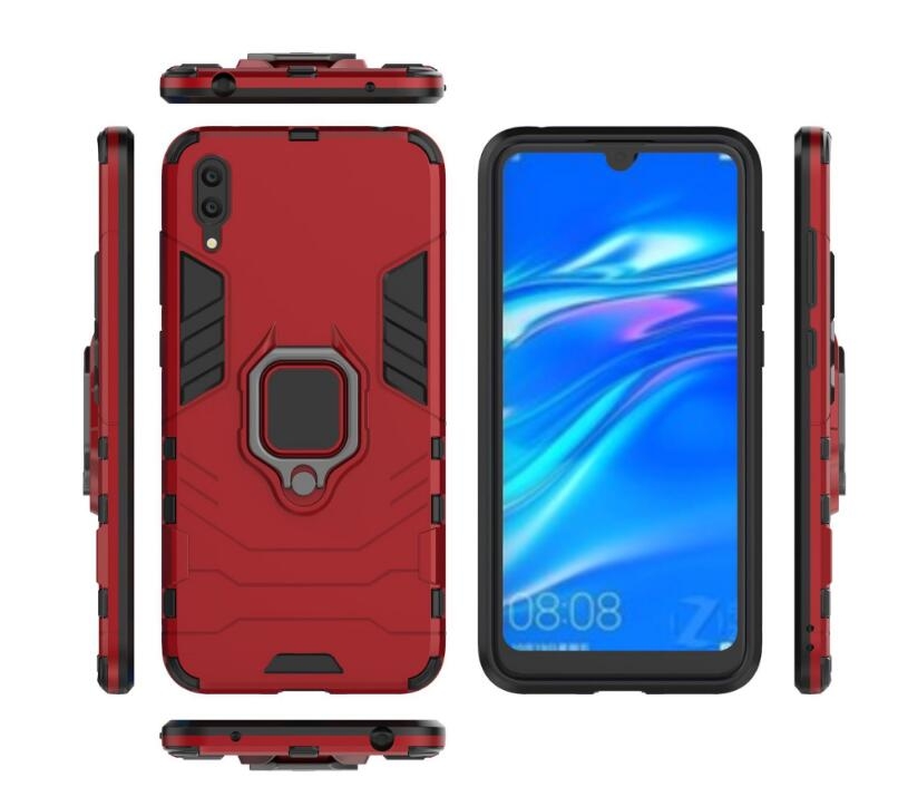Huawei Y7 Pro 2019 Case Heavy Duty Ring Rotate Kickstand Case Cover