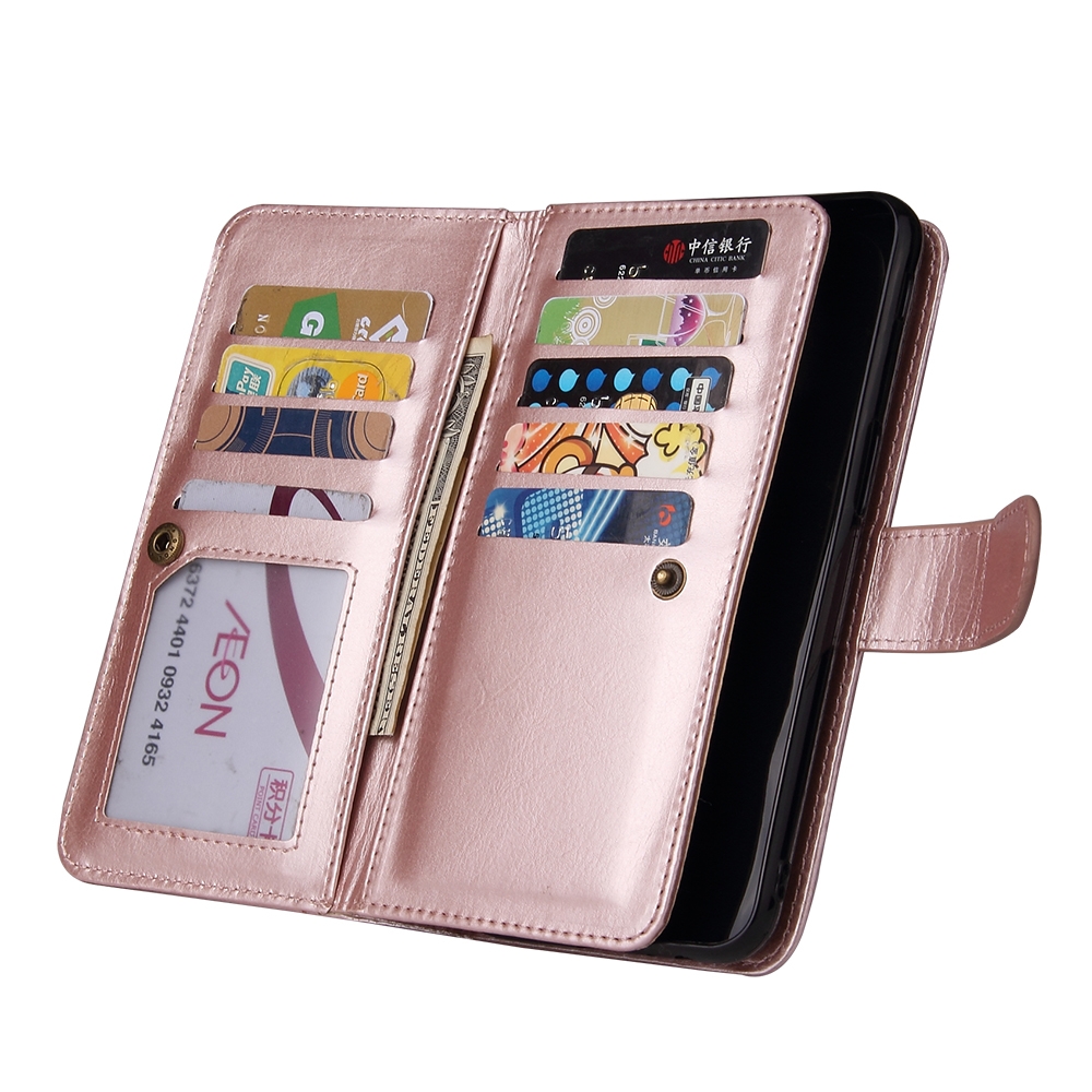 Galaxy J6 PLUS Case Double Wallet Leather Case Detachable