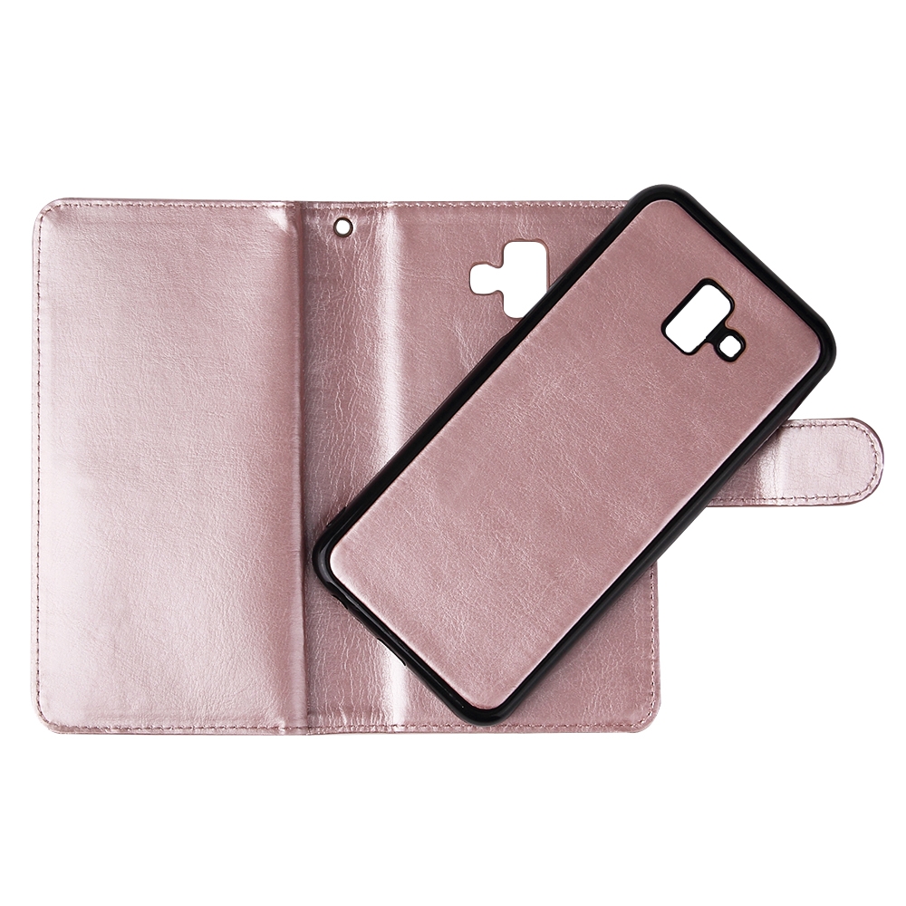 Galaxy J6 PLUS Case Double Wallet Leather Case Detachable