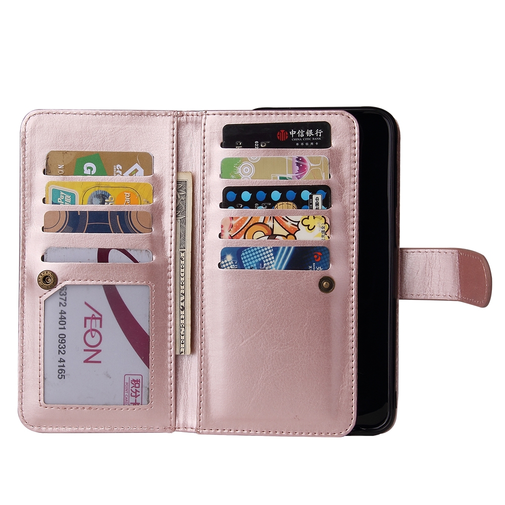 Galaxy J6 PLUS Case Double Wallet Leather Case Detachable