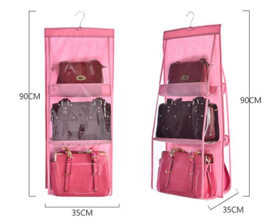 6 Pocket Hanging Handbag Storage Organizer Wardrobe Clothing Tidy Holder 6 Pocket Hanging Handbag Storage Organizer Wardrobe Clothing Tidy Holder