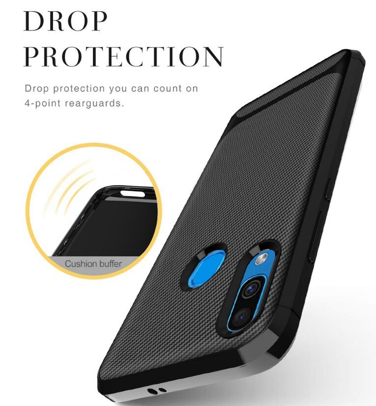Samsung Galaxy A20 case impact proof rugged case with carbon fiber Samsung Galaxy A20 case impact proof rugged case with carbon fiber