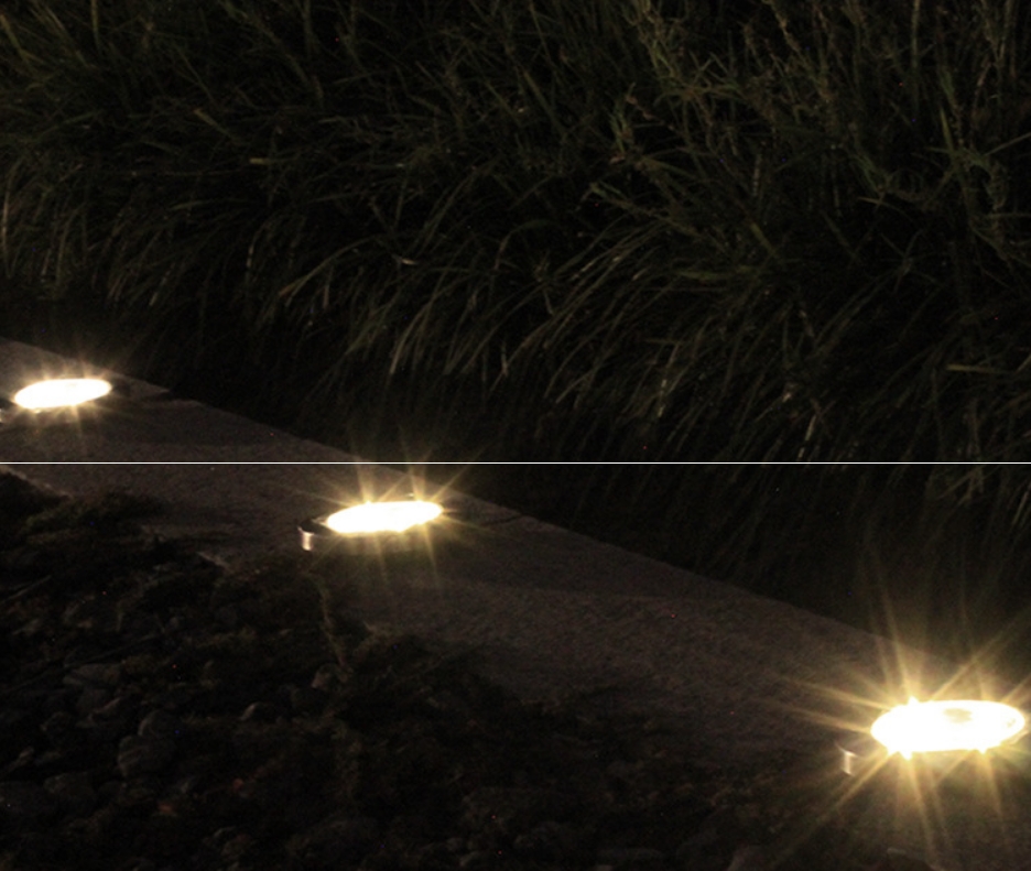 8 LED Buried Solar Power Light Warm White