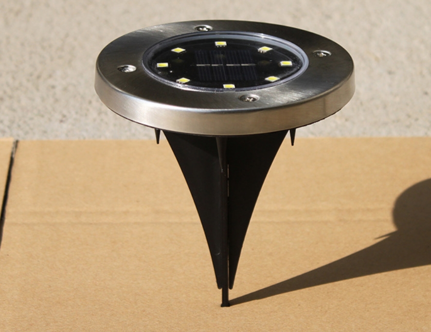 8 LED Buried Solar Power Light Warm White