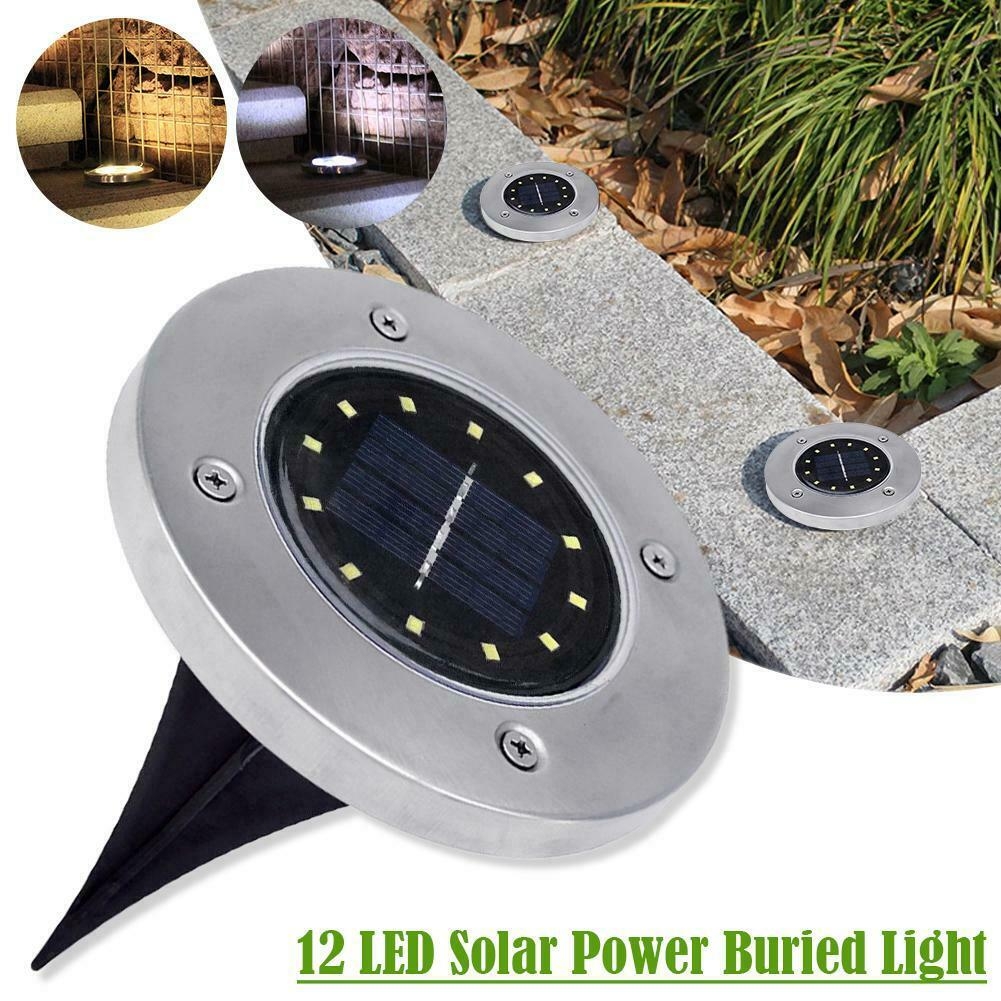 12 LED Buried Solar Power Light Cool White
