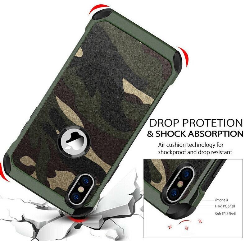 iPhone XS impact proof heavy duty camouflage case