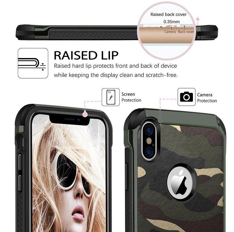 iPhone XS impact proof heavy duty camouflage case