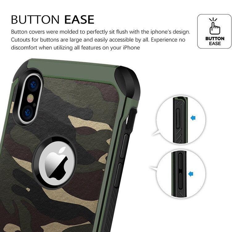 iPhone XS impact proof heavy duty camouflage case