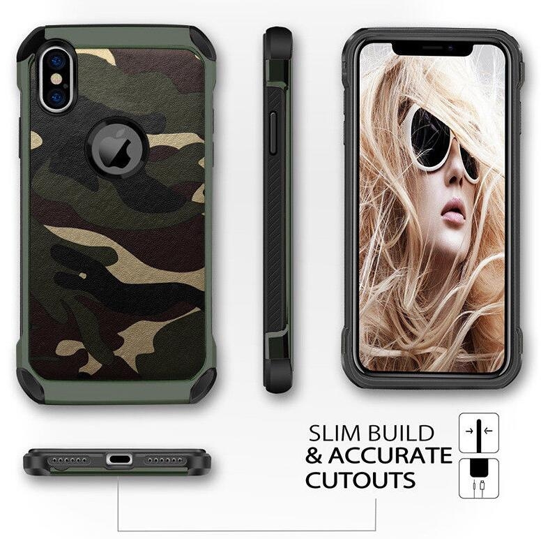 iPhone XS impact proof heavy duty camouflage case