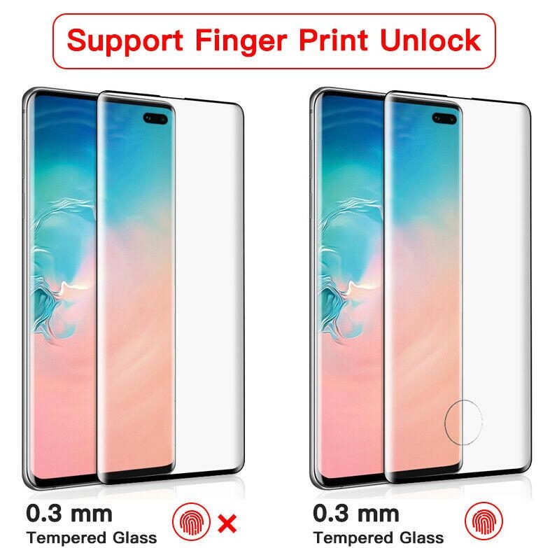 Galaxy S10 PLUS Finger print unlock Tempered Glass Full Screen Protector