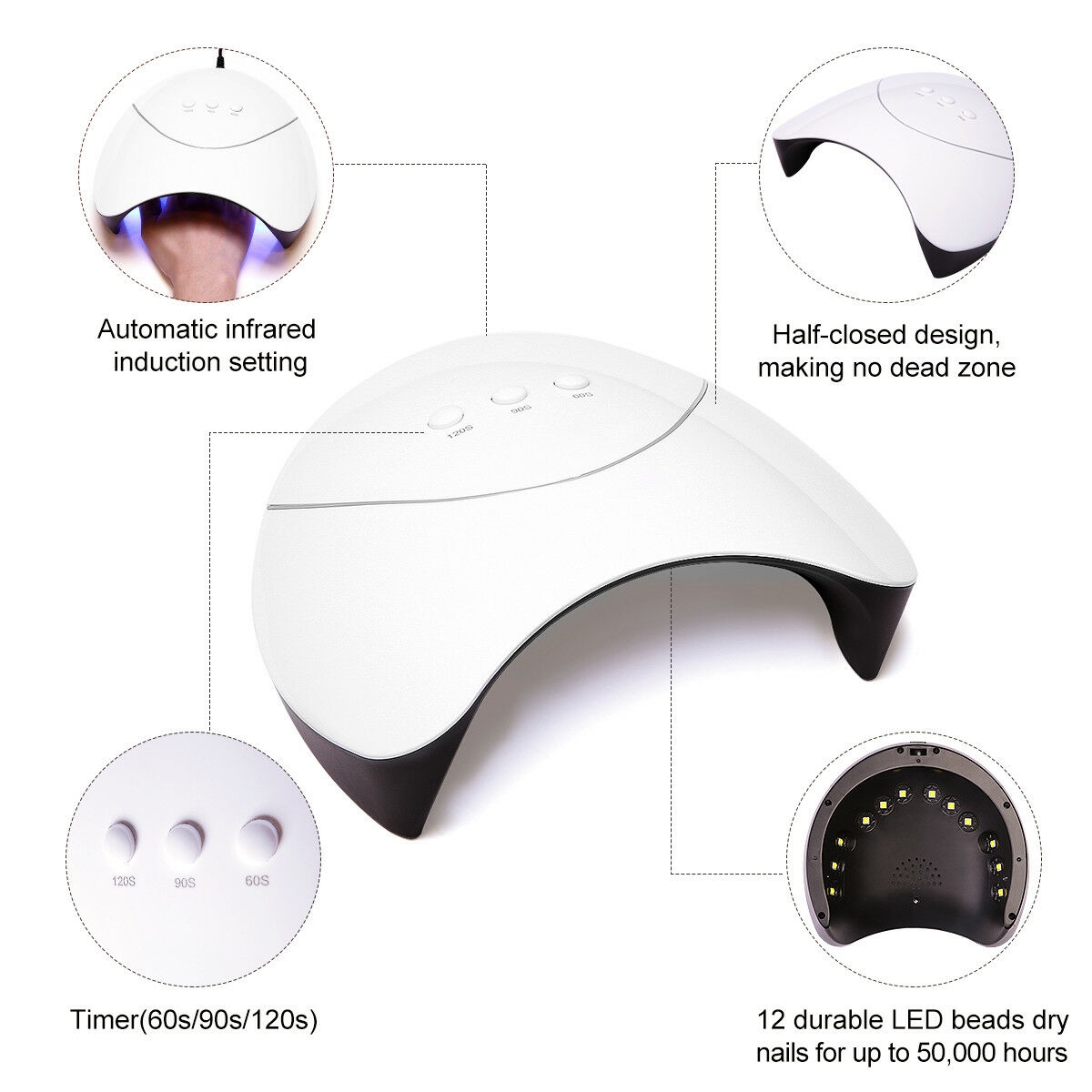36W UV LED Nail Dryer