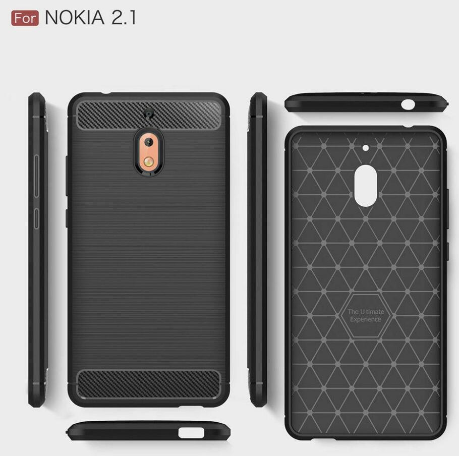 Nokia 2.1 case rugged case with carbon fiber