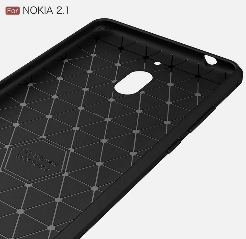 Nokia 2.1 case rugged case with carbon fiber