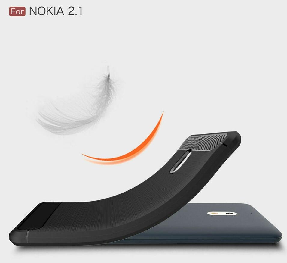 Nokia 2.1 case rugged case with carbon fiber