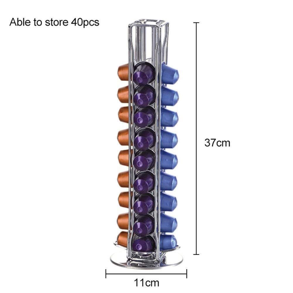 40 Capsule Coffee Pod Holder Tower
