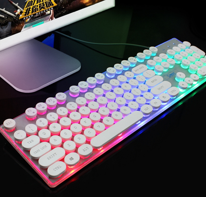 Gaming Keyboard RGB Mechanical Feel USB Wired