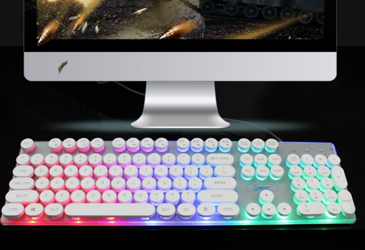 Gaming Keyboard RGB Mechanical Feel USB Wired