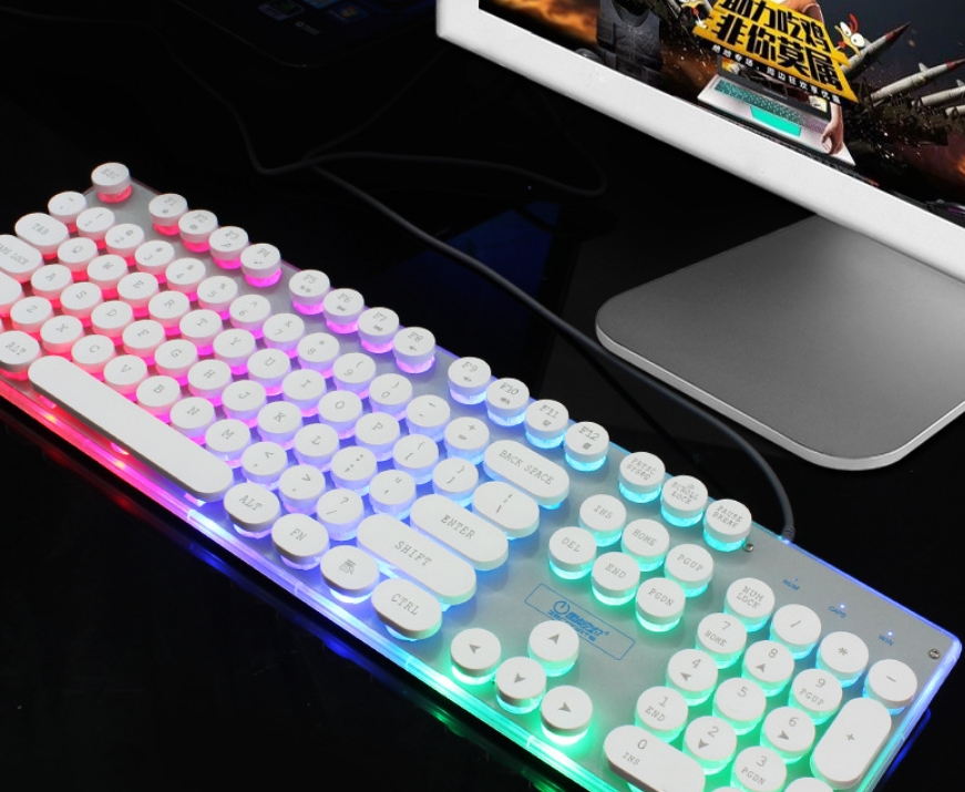 Gaming Keyboard RGB Mechanical Feel USB Wired
