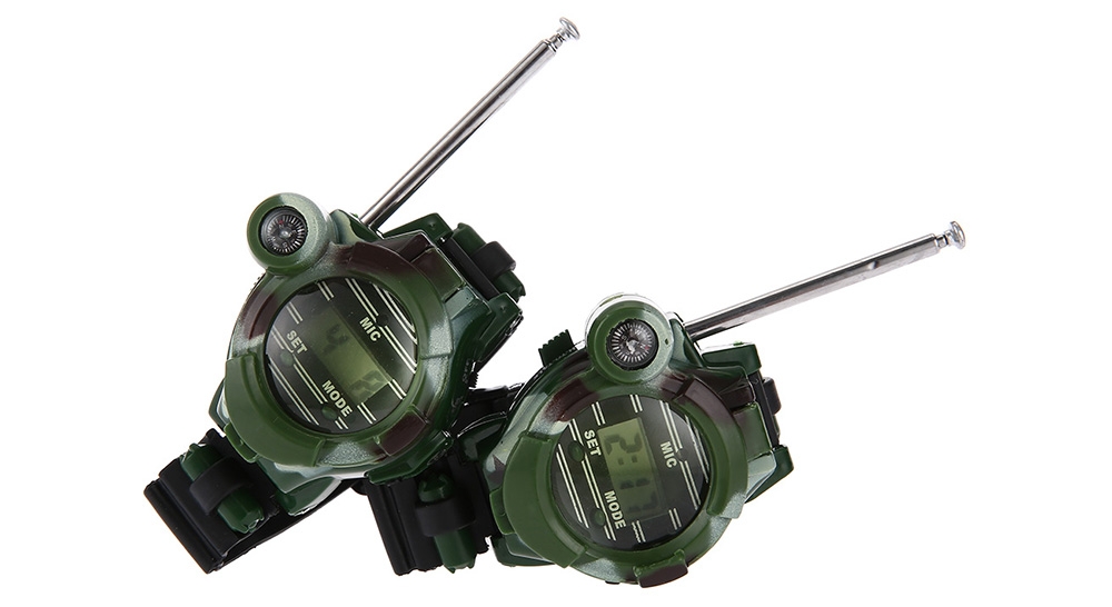 7 in 1 Walkie Talkie Watch Camouflage Style x2