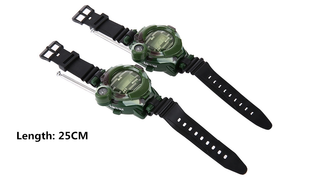 7 in 1 Walkie Talkie Watch Camouflage Style x2