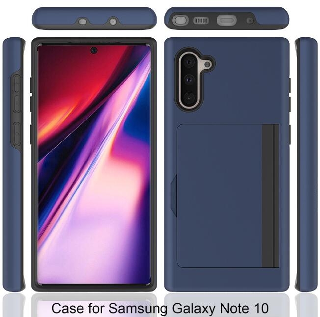 Galaxy Note 10 impact proof hybrid case card holder