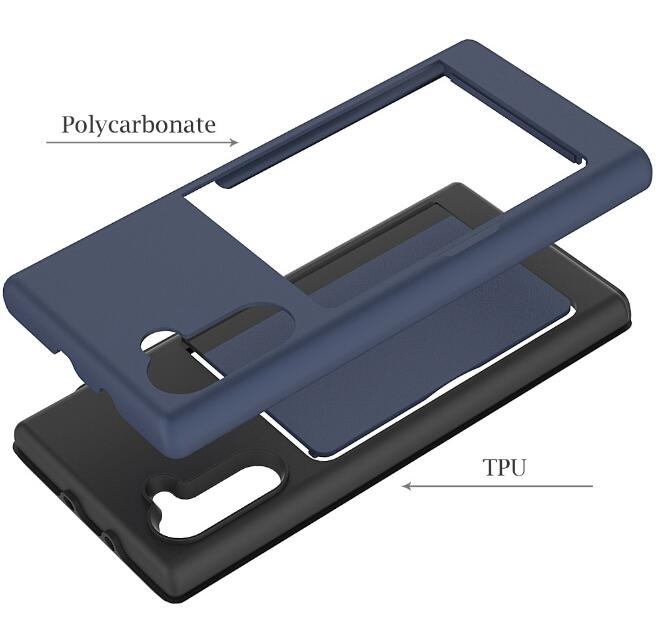 Galaxy Note 10 impact proof hybrid case card holder