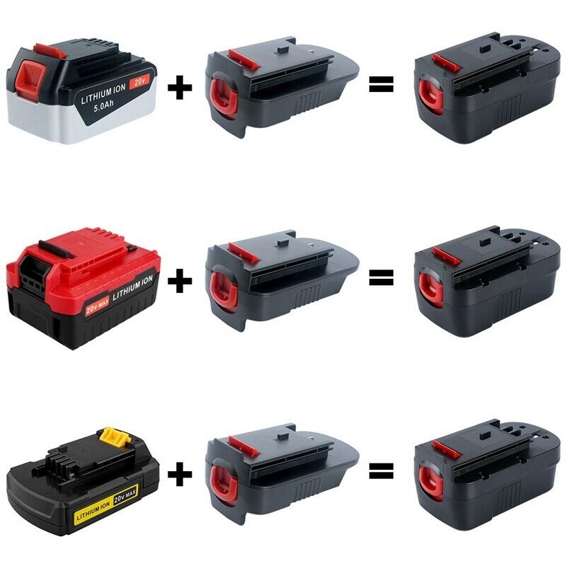 20V Battery Adapter Converter for Black Decker 18V Tools Convert Black Decker