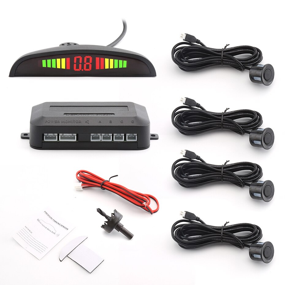 Car Parking Reversing Radar Guiding 4 Sensors