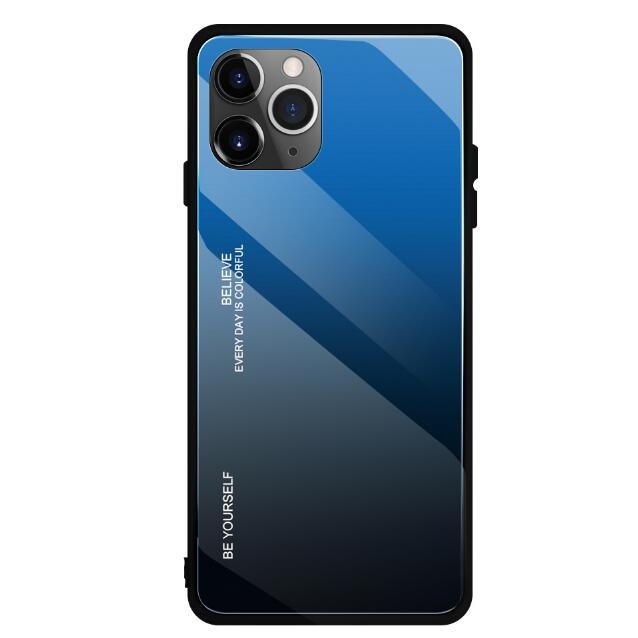 iPhone 11 Pro Max Changing Color tempered glass hard Case iPhone 11 Pro Max Changing Color tempered glass hard Case