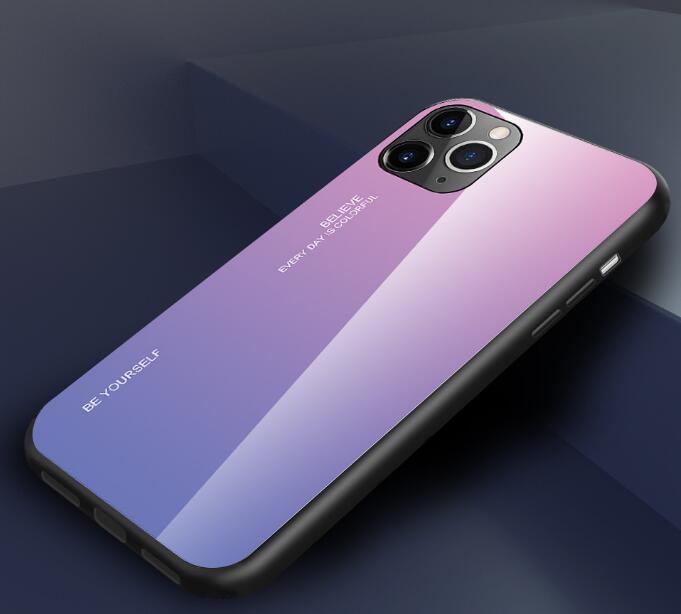 iPhone 11 Pro Max Changing Color tempered glass hard Case